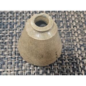 Vintage glazed clay ceramic ink well